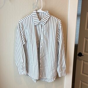 Classic White and Black Striped Shirt